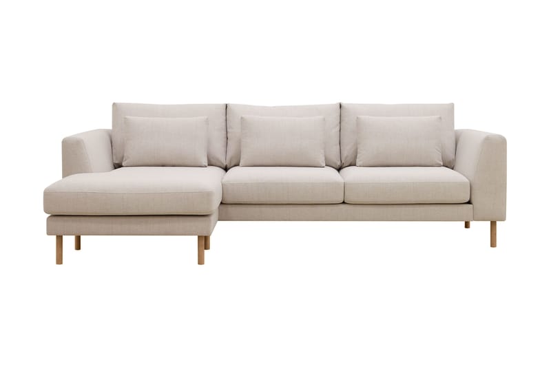 Florenz 3-sits Vänstervänd L-formad Divansoffa i Tyg - Beige - Möbler - Soffa - Divansoffor & schäslongsoffa