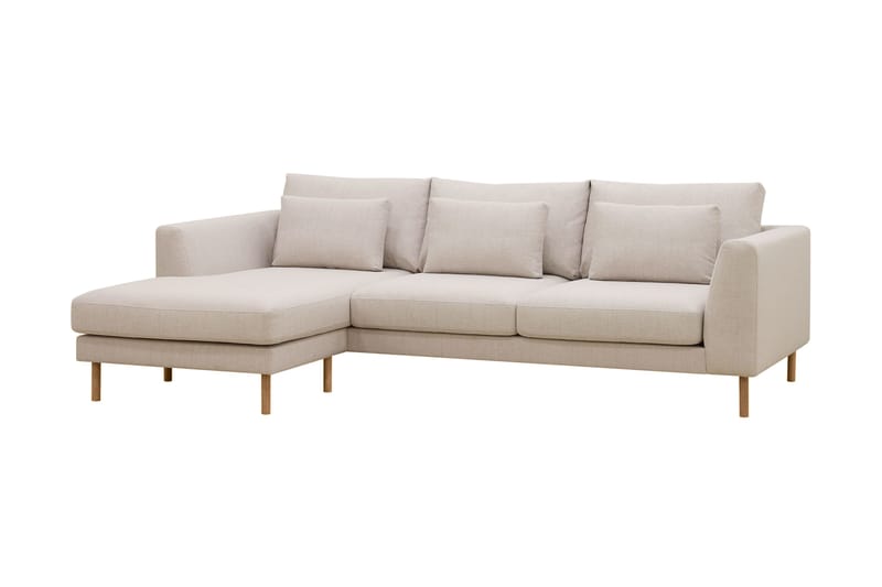 Florenz 3-sits Vänstervänd L-formad Divansoffa i Tyg - Beige - Möbler - Soffa - Divansoffor & schäslongsoffa