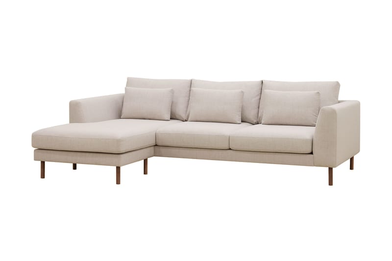 Florenz 3-sits Vänstervänd L-formad Divansoffa i Tyg - Beige - Möbler - Soffa - Divansoffor & schäslongsoffa