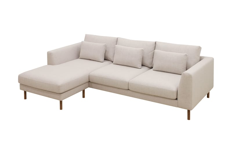 Florenz 3-sits Vänstervänd L-formad Divansoffa i Tyg - Beige - Möbler - Soffa - Divansoffor & schäslongsoffa
