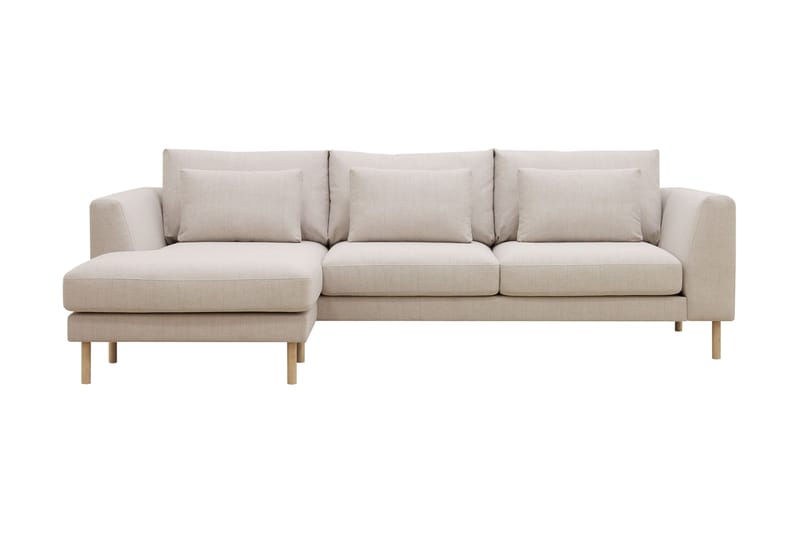 Florenz 3-sits Vänstervänd L-formad Divansoffa i Tyg - Beige - Möbler - Soffa - Divansoffor & schäslongsoffa