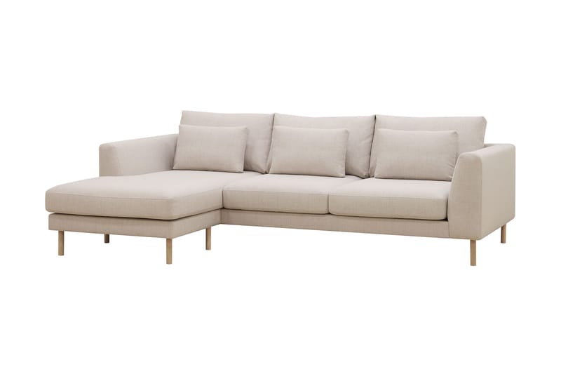 Florenz 3-sits Vänstervänd L-formad Divansoffa i Tyg - Beige - Möbler - Soffa - Divansoffor & schäslongsoffa