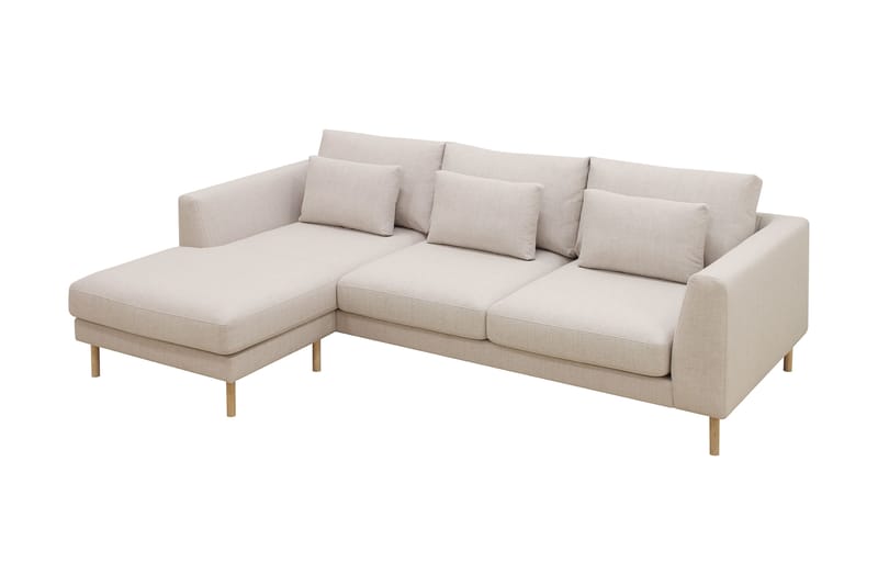 Florenz 3-sits Vänstervänd L-formad Divansoffa i Tyg - Beige - Möbler - Soffa - Divansoffor & schäslongsoffa