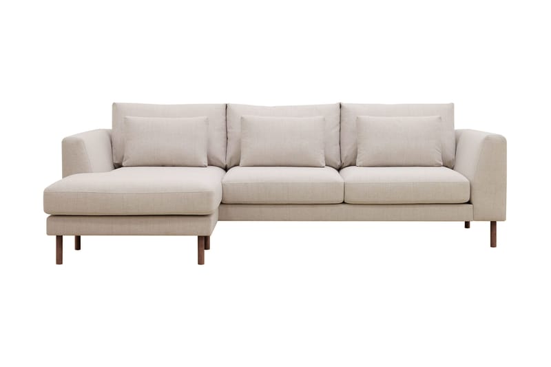 Florenz 3-sits Vänstervänd L-formad Divansoffa i Tyg - Beige - Möbler - Soffa - Divansoffor & schäslongsoffa - 3 sits soffa med divan