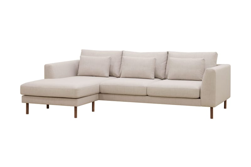 Florenz 3-sits Vänstervänd L-formad Divansoffa i Tyg - Beige - Möbler - Soffa - Divansoffor & schäslongsoffa - 3 sits soffa med divan