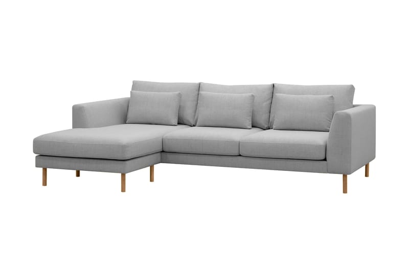 Florenz 3-sits Vänstervänd L-formad Divansoffa i Tyg - Ljusgrå - Möbler - Soffa - Divansoffor & schäslongsoffa