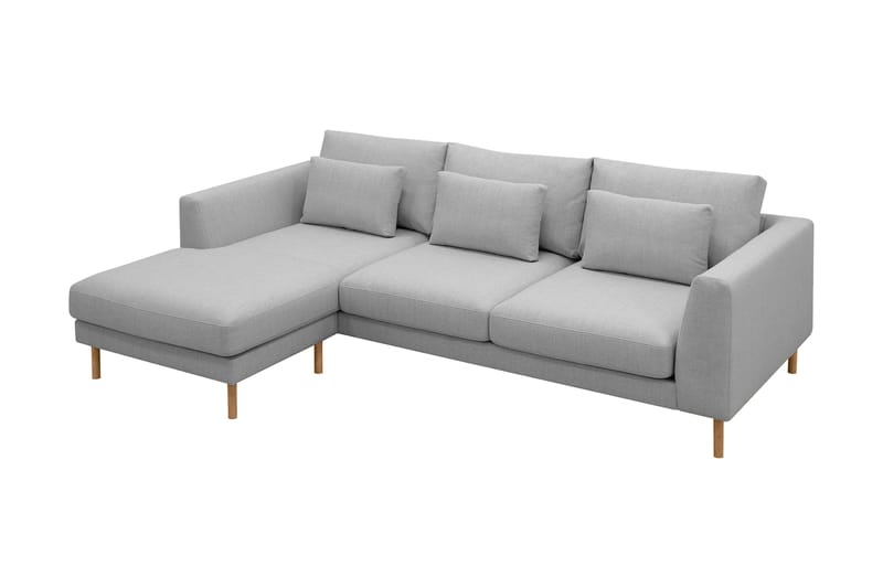Florenz 3-sits Vänstervänd L-formad Divansoffa i Tyg - Ljusgrå - Möbler - Soffa - Divansoffor & schäslongsoffa