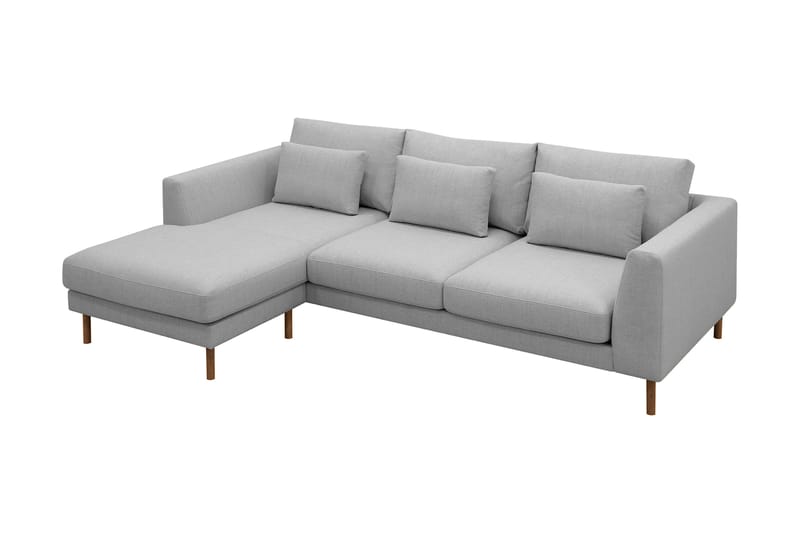 Florenz 3-sits Vänstervänd L-formad Divansoffa i Tyg - Ljusgrå - Möbler - Soffa - Divansoffor & schäslongsoffa