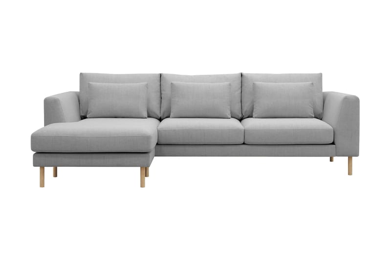 Florenz 3-sits Vänstervänd L-formad Divansoffa i Tyg - Ljusgrå - Möbler - Soffa - Divansoffor & schäslongsoffa - 3 sits soffa med divan
