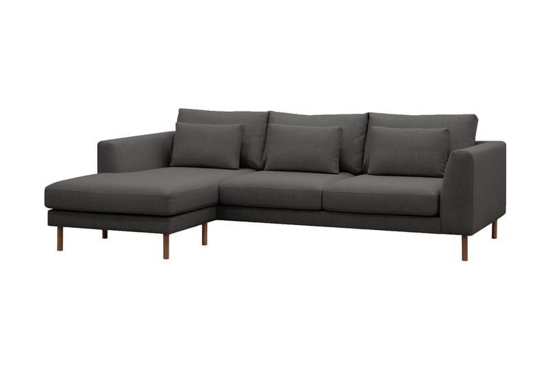 Florenz 3-sits Vänstervänd L-formad Divansoffa i Tyg - Mörkgrå - Möbler - Soffa - Divansoffor & schäslongsoffa - 3 sits soffa med divan