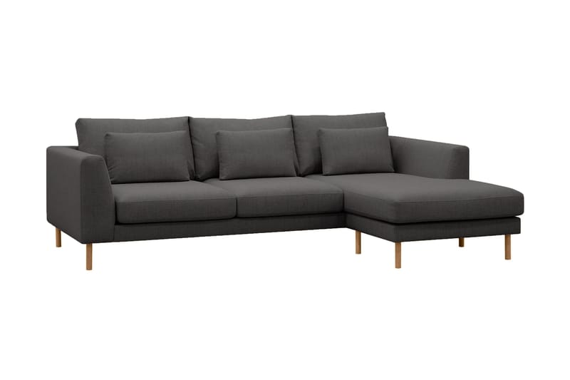 Florenz 3-sits Vänstervänd L-formad Divansoffa i Tyg - Mörkgrå - Möbler - Soffa - Divansoffor & schäslongsoffa - 3 sits soffa med divan