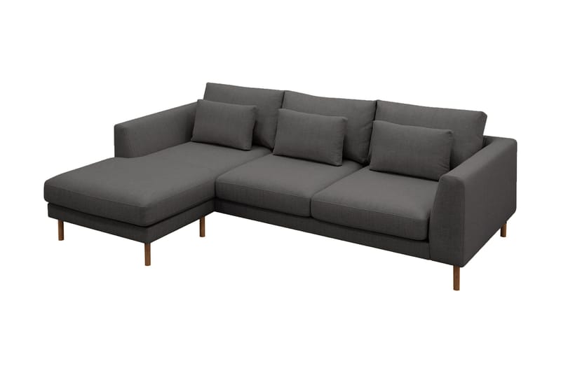 Florenz 3-sits Vänstervänd L-formad Divansoffa i Tyg - Mörkgrå - Möbler - Soffa - Divansoffor & schäslongsoffa - 3 sits soffa med divan