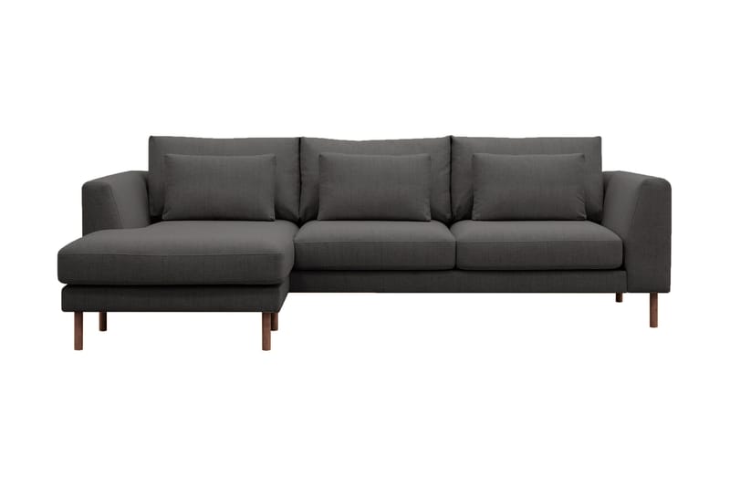 Florenz 3-sits Vänstervänd L-formad Divansoffa i Tyg - Mörkgrå - Möbler - Soffa - Divansoffor & schäslongsoffa - 3 sits soffa med divan