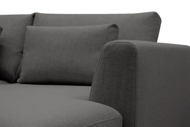 Florenz 3-sits Vänstervänd L-formad Divansoffa i Tyg - Mörkgrå - Möbler - Soffa - Divansoffor & schäslongsoffa - 3 sits soffa med divan