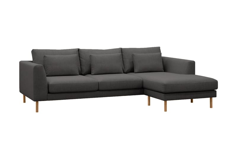 Florenz 3-sits Vänstervänd L-formad Divansoffa i Tyg - Mörkgrå - Möbler - Soffa - Divansoffor & schäslongsoffa - 3 sits soffa med divan