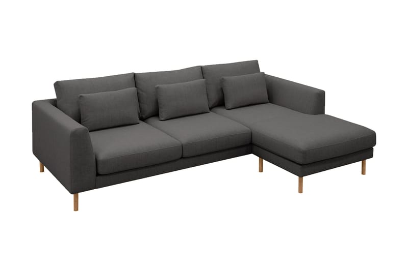 Florenz 3-sits Vänstervänd L-formad Divansoffa i Tyg - Mörkgrå - Möbler - Soffa - Divansoffor & schäslongsoffa - 3 sits soffa med divan