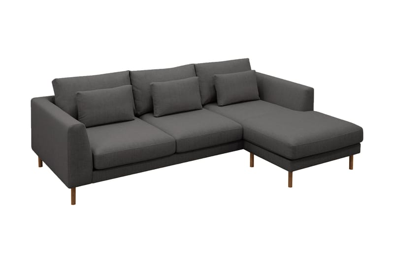 Florenz 3-sits Vänstervänd L-formad Divansoffa i Tyg - Mörkgrå - Möbler - Soffa - Divansoffor & schäslongsoffa