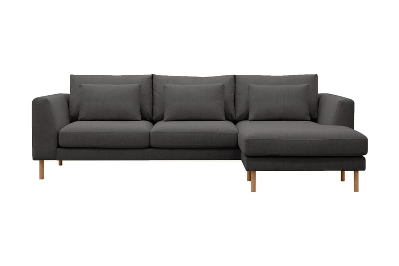 Florenz 3-sits Vänstervänd L-formad Divansoffa i Tyg - Mörkgrå - Möbler - Soffa - Divansoffor & schäslongsoffa - 3 sits soffa med divan