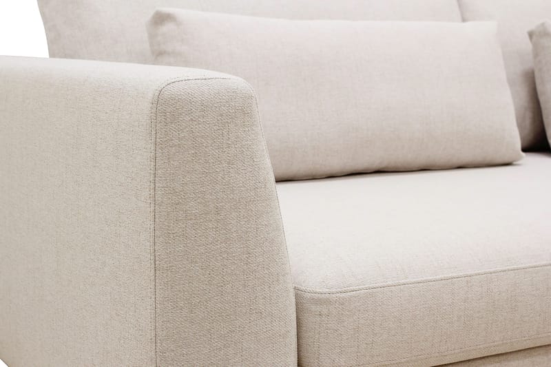 Florenz 4-sits Högervänd L-formad Schäslongsoffa i Tyg - Beige - Möbler - Soffa - Divansoffor & schäslongsoffa - 4 sits soffa med divan