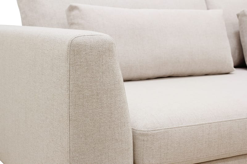 Florenz 4-sits Högervänd L-formad Schäslongsoffa i Tyg - Beige - Möbler - Soffa - Divansoffor & schäslongsoffa - 4 sits soffa med divan