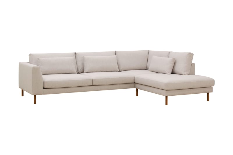 Florenz 4-sits Högervänd L-formad Schäslongsoffa i Tyg - Beige - Möbler - Soffa - Divansoffor & schäslongsoffa