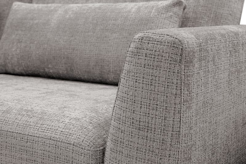 Florenz 4-sits Vänstervänd L-formad Schäslongsoffa i Chenille - Ljusgrå - Möbler - Soffa - Divansoffor & schäslongsoffa - 4 sits soffa med divan