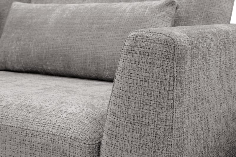 Florenz 4-sits Vänstervänd L-formad Schäslongsoffa i Chenille - Ljusgrå - Möbler - Soffa - Divansoffor & schäslongsoffa - 4 sits soffa med divan