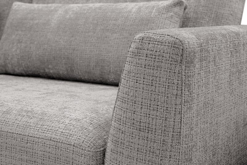 Florenz 4-sits Vänstervänd L-formad Schäslongsoffa i Chenille - Ljusgrå - Möbler - Soffa - Divansoffor & schäslongsoffa