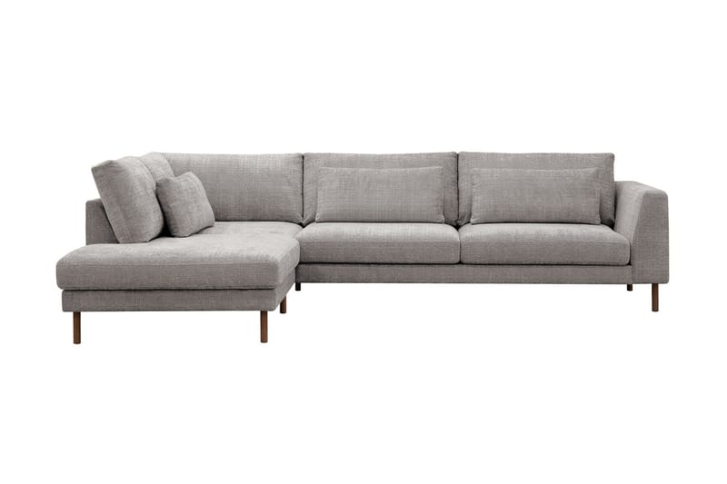 Florenz 4-sits Vänstervänd L-formad Schäslongsoffa i Chenille - Ljusgrå - Möbler - Soffa - Divansoffor & schäslongsoffa - 4 sits soffa med divan