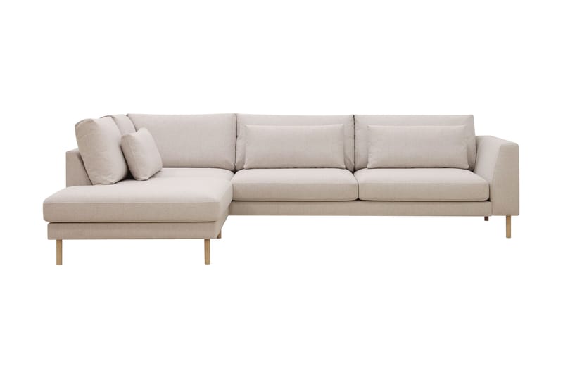 Florenz 4-sits Vänstervänd L-formad Schäslongsoffa i Tyg - Beige - Möbler - Soffa - Divansoffor & schäslongsoffa