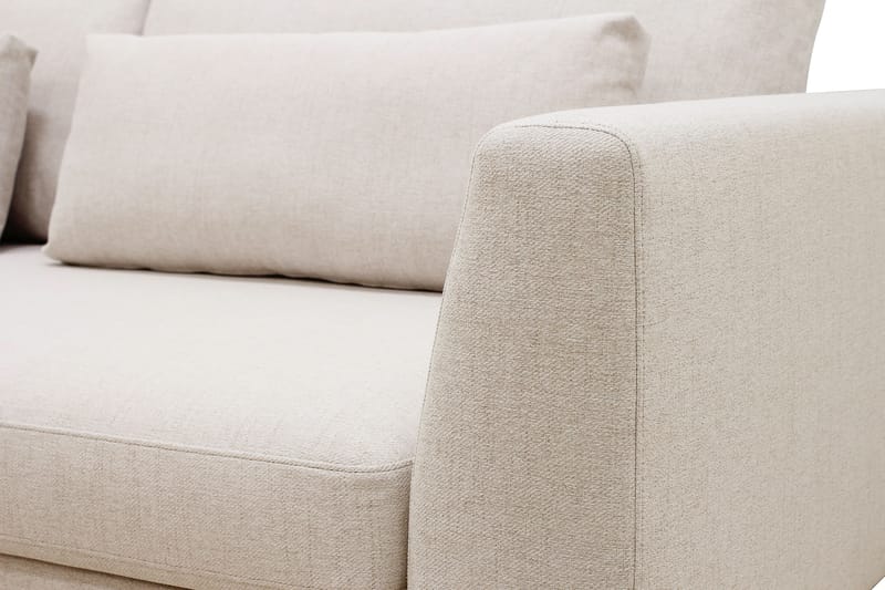 Florenz 4-sits Vänstervänd L-formad Schäslongsoffa i Tyg - Beige - Möbler - Soffa - Divansoffor & schäslongsoffa