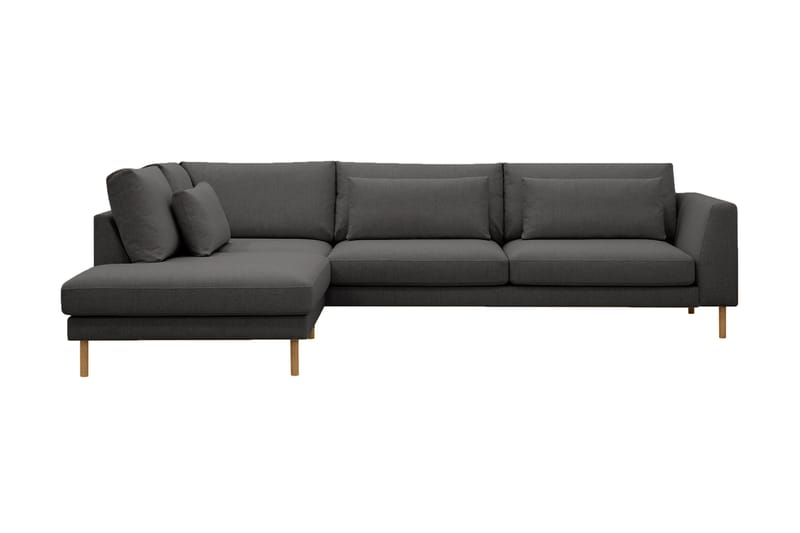 Florenz 4-sits Vänstervänd L-formad Schäslongsoffa i Tyg - Mörkgrå - Möbler - Soffa - Divansoffor & schäslongsoffa