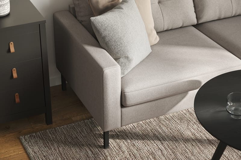 Frillestad 4-sits Högervänd L-formad Schäslongsoffa i Tyg - Beige - Möbler - Soffa - Divansoffor & schäslongsoffa