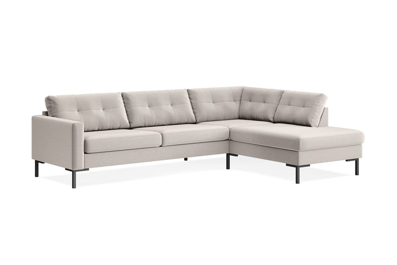 Frillestad 4-sits Högervänd L-formad Schäslongsoffa i Tyg - Beige - Möbler - Soffa - Divansoffor & schäslongsoffa
