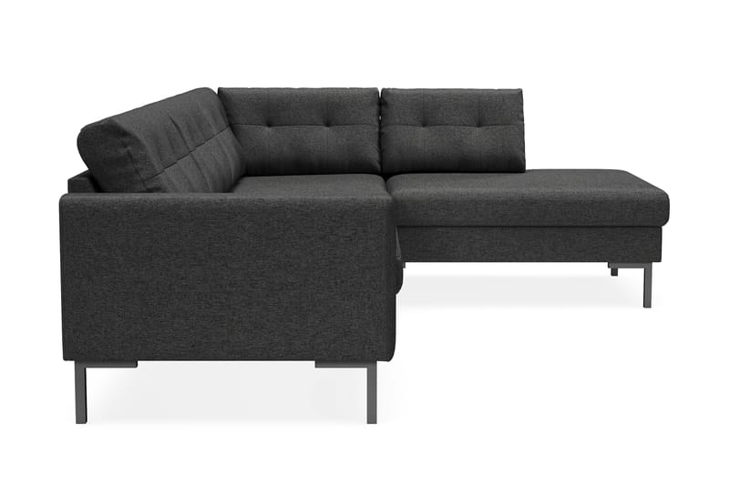 Frillestad 4-sits Högervänd L-formad Schäslongsoffa i Tyg - Mörkgrå - Möbler - Soffa - Divansoffor & schäslongsoffa