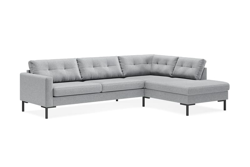 Frillestad 4-sits Vänstervänd L-formad Schäslongsoffa i Tyg - Grå - Möbler - Soffa - Divansoffor & schäslongsoffa