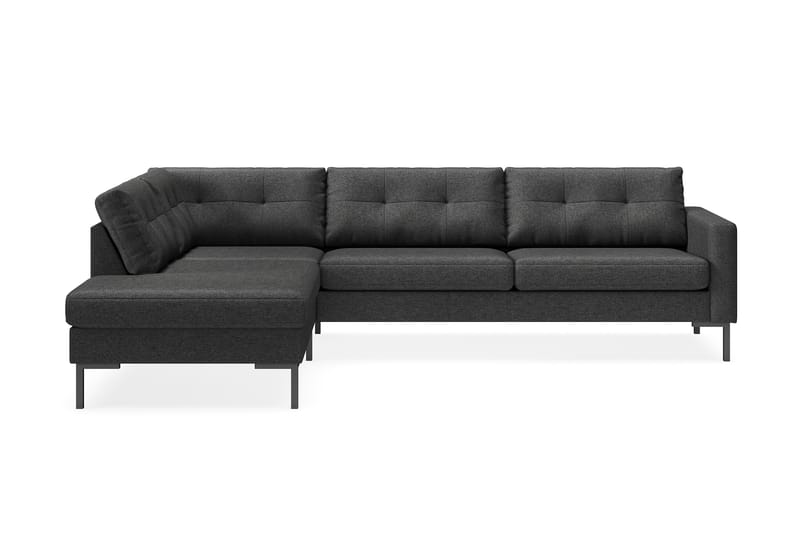 Frillestad 4-sits Vänstervänd L-formad Schäslongsoffa i Tyg - Mörkgrå - Möbler - Soffa - Divansoffor & schäslongsoffa