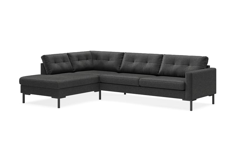 Frillestad 4-sits Vänstervänd L-formad Schäslongsoffa i Tyg - Mörkgrå - Möbler - Soffa - Divansoffor & schäslongsoffa