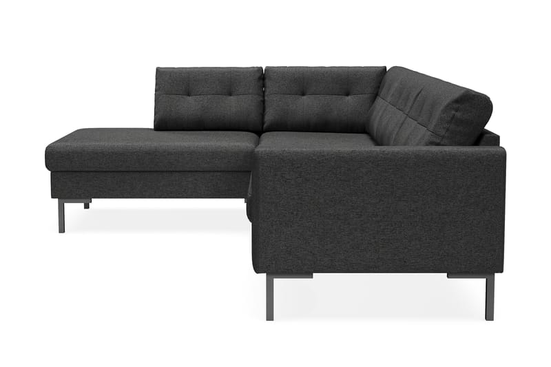 Frillestad 4-sits Vänstervänd L-formad Schäslongsoffa i Tyg - Mörkgrå - Möbler - Soffa - Divansoffor & schäslongsoffa