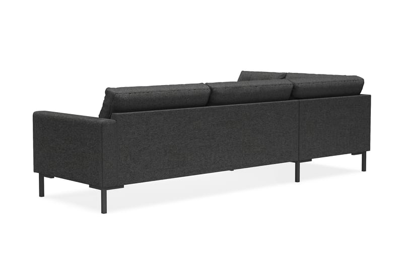 Frillestad 4-sits Vänstervänd L-formad Schäslongsoffa i Tyg - Mörkgrå - Möbler - Soffa - Divansoffor & schäslongsoffa