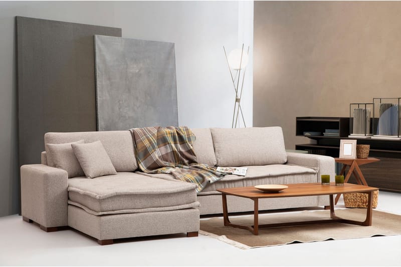 Gladfield Divansoffa 3-sits - Beige - Möbler - Soffa - Divansoffor & schäslongsoffa - 3 sits soffa med divan
