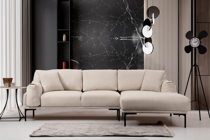 Glenure Soffa m. Divan 4-sits - Cream - Möbler - Soffa - Divansoffor & schäslongsoffa