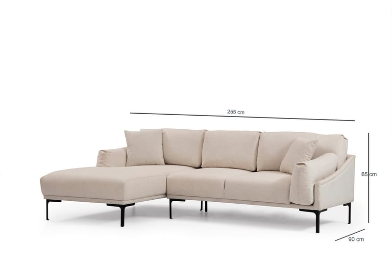 Glenure Soffa m. Divan 4-sits - Cream - Divansoffor & schäslongsoffa - 4 sits soffa med divan