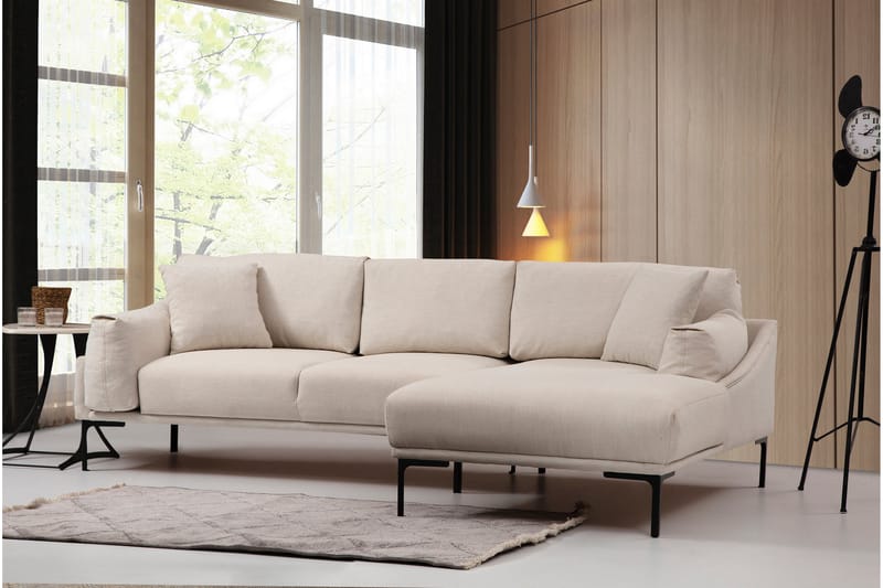 Glenure Soffa m. Divan 4-sits - Cream - Divansoffor & schäslongsoffa - 4 sits soffa med divan