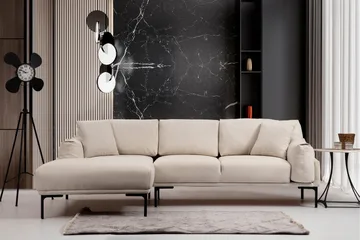 Glenure Soffa m. Divan 4-sits - Cream - Möbler - Soffa - Divansoffor & schäslongsoffa