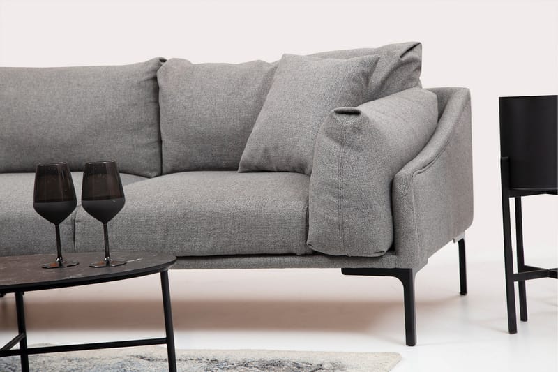 Glenure Soffa m. Divan 4-sits - Grå - Möbler - Soffa - Divansoffor & schäslongsoffa