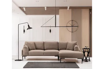 Glenure Soffa m. Divan 4-sits - Mocha - Möbler - Soffa - Divansoffor & schäslongsoffa