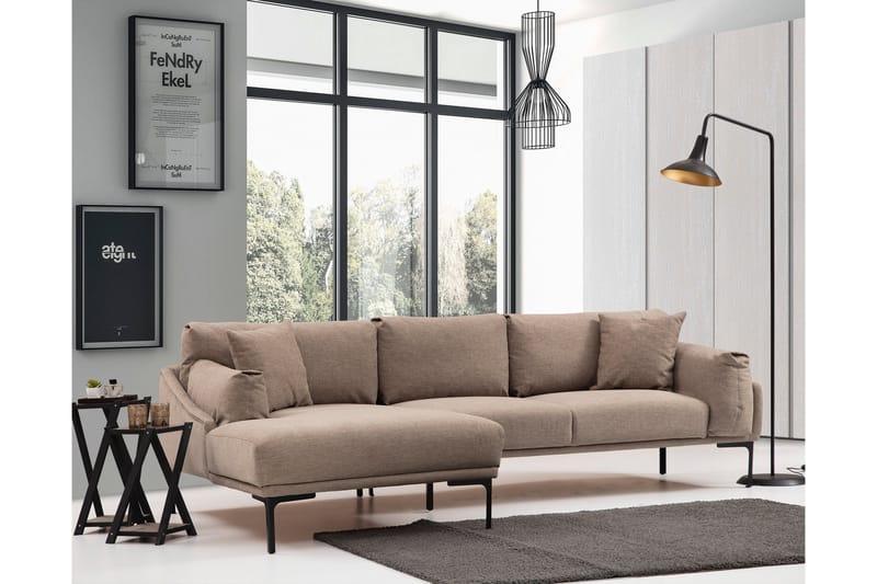Glenure Soffa m. Divan 4-sits - Mocha - Möbler - Soffa - Divansoffor & schäslongsoffa