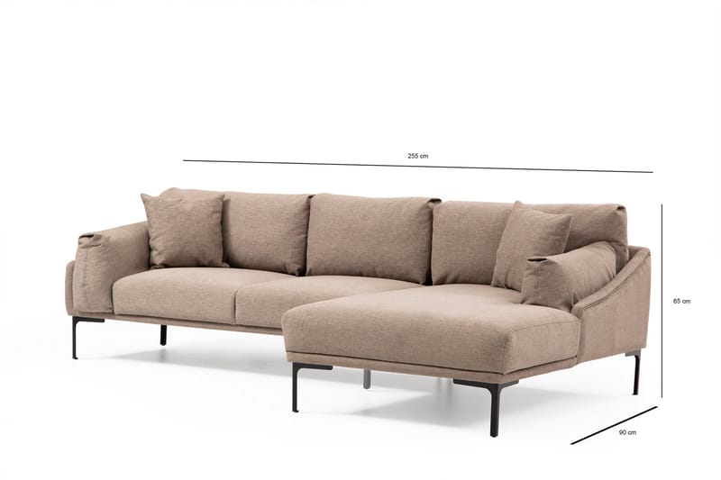 Glenure Soffa m. Divan 4-sits - Mocha - Möbler - Soffa - Divansoffor & schäslongsoffa