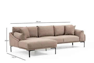 Glenure Soffa m. Divan 4-sits - Mocha - Möbler - Soffa - Divansoffor & schäslongsoffa